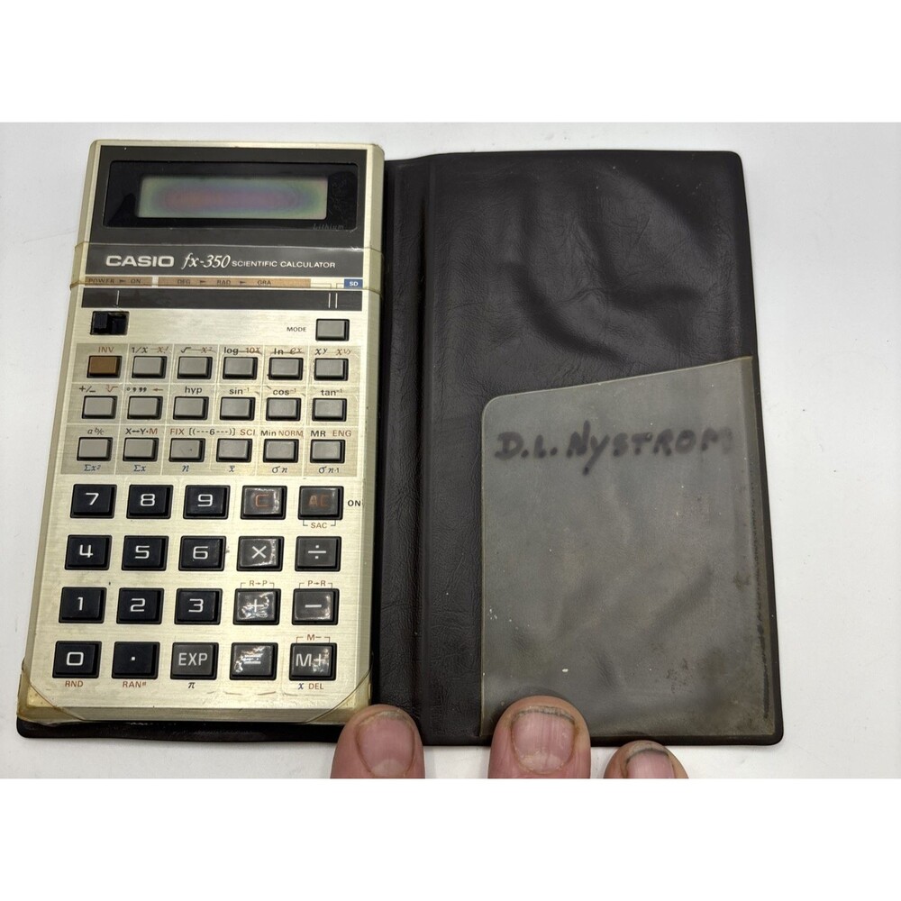 Vintage Casio FX-350 Scientific Calculator Vintage Tested Battery Weak